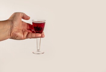 Wine in a crystal stemmed glass