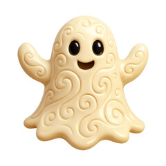 PNG Cute swirly ghost illustration