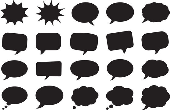Diverse speech bubbles for impactful communication and design