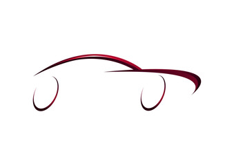 logo de voiture dynamique rouge
