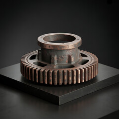 old grunge copper bronze , rusty metal texture , dark black background effect, 3D paint.