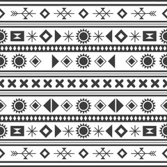 Seamless pattern tribal geometric textile design ethnic boho aztec background art