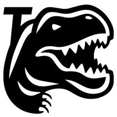 t rex as a simple logo vector illustration