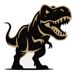 t rex as a simple logo vector illustration