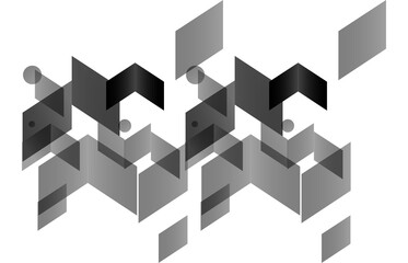 Obraz premium Abstract geometric pattern black and grey background design