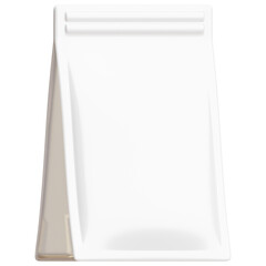 Blank White Stand Display Board with Clear Transparent Background and Subtle Shadows Highlighting its Three Dimensional Form