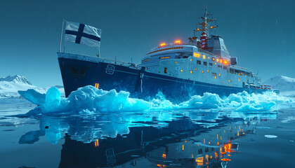 Ship in Arctic Ice