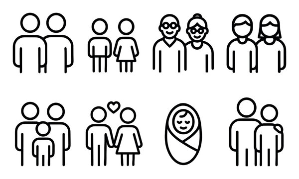 Minimalist Family Icons