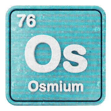 3d periodic table osmium halftone style