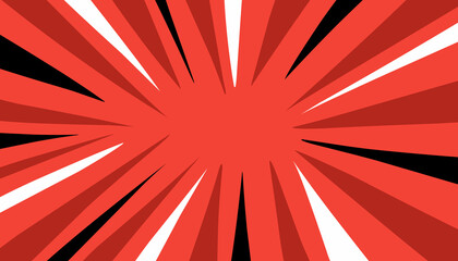 radial red abstract comic background
