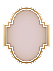 Elegant gold frame with soft pink background