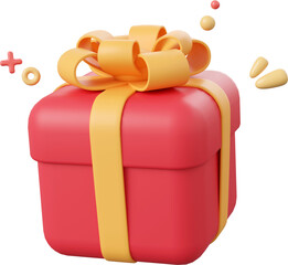 Christmas gifts box, Christmas theme elements 3d illustration