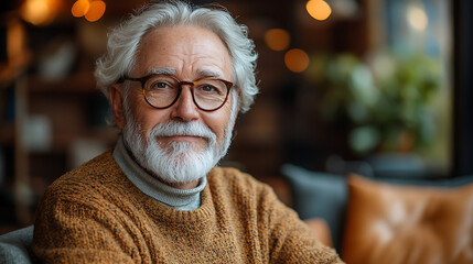 Cheerful elderly man showing online certificate of course completion