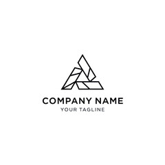Abstract geometric triangle logo design with clean lines and modern aesthetic.