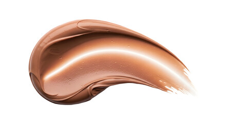 Obraz premium Luxury bronze liquid makeup cosmetic swatch isolated on a white background for advertising