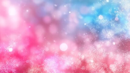 Dreamy abstract background with soft pink and blue gradient, shimmering bokeh lights, and ethereal atmospheric texture. - Powered by Adobe