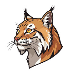 Obraz premium Bobcat Mascot Logo on transparent background, PNG.
