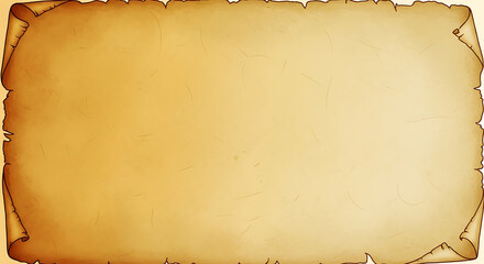 Old parchment paper texture with curled edges for vintage background use
