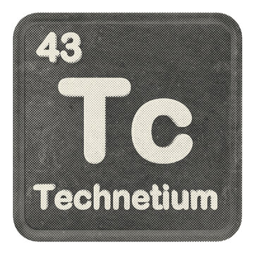 3d periodic table technetium halftone style