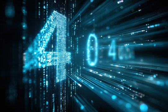 Abstract digital display of numbers 40 - Powered by Adobe