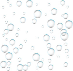 bubbles on transparent background . Clipart 3D Soap bubble floating on white background. Water foam bubbles with rainbow colors. Realistic iridescent ball. Soap transparent balloon. 