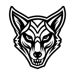 A filled style icon showing a canid face