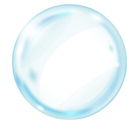 bubbles on transparent background . Clipart 3D Soap bubble floating on white background. Water foam bubbles with rainbow colors. Realistic iridescent ball. Soap transparent balloon. 