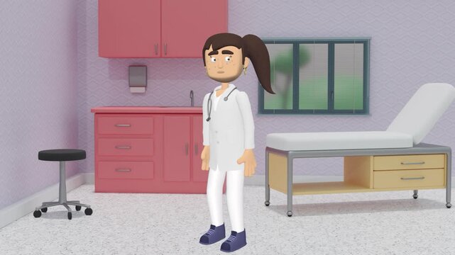 Talking Female Doctor in Surgery