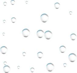 bubbles on transparent background . Clipart 3D Soap bubble floating on white background. Water foam bubbles with rainbow colors. Realistic iridescent ball. Soap transparent balloon. 