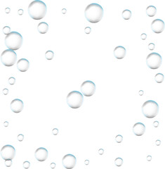 bubbles on transparent background . Clipart 3D Soap bubble floating on white background. Water foam bubbles with rainbow colors. Realistic iridescent ball. Soap transparent balloon. 