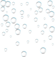 bubbles on transparent background . Clipart 3D Soap bubble floating on white background. Water foam bubbles with rainbow colors. Realistic iridescent ball. Soap transparent balloon. 