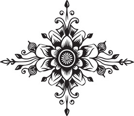 Modern Mandala Line Design