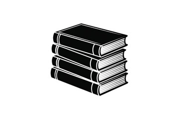 Modern Flat Book Icon Clipart Illustration
