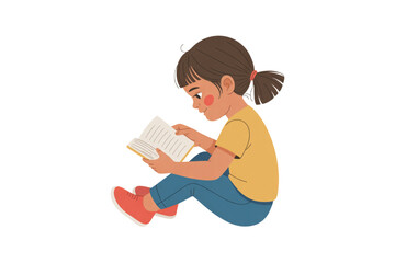 Simple Flat Style Open Book Clipart