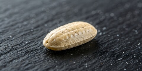 Naklejka premium close up of a seed on a black background