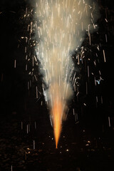 Flower pots fireworks in diwali festival