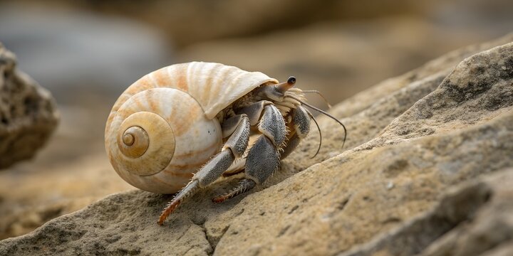 hermit crab on the beach - Powered by Adobe