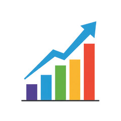 business graph with arrow