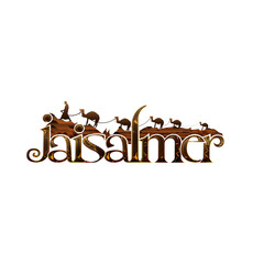 Rajasthan desert jaisalmer font png ,Golden City of Rajasthan,  jaisalmer desert typography vector images	