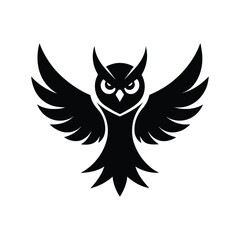 Fototapeta premium Elegant Owl Icon Design on White background.