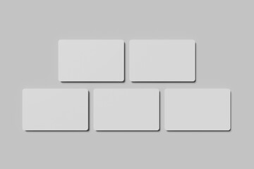 Blank and white membership card for mockup