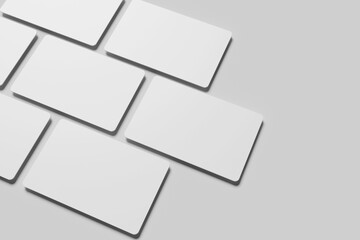 Blank and white membership card for mockup