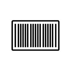 Rectangular shape with stripes on transparent background