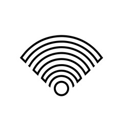 Wireless signal icon simple on transparent background