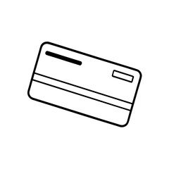 Simple drawing of a card icon on transparent background