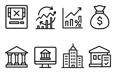 Fototapeta premium Banking Icons Grid