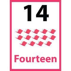 Number Identification worksheet activity for kids fourteen