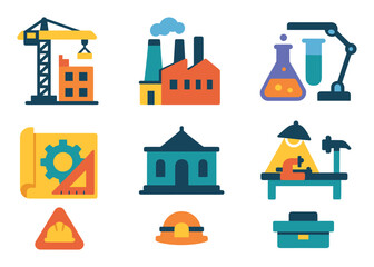 Obraz premium Vector Engineering Icons