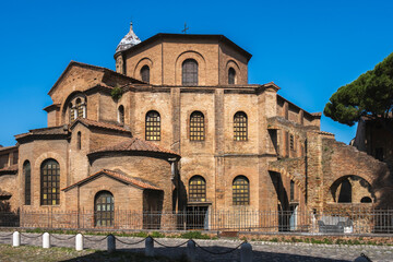 Early Christian Basilica of San Vitale in Ravenna, famous for its Byzantine mosaics