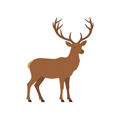 Fototapeta premium Deer Icon Isolated on White Background